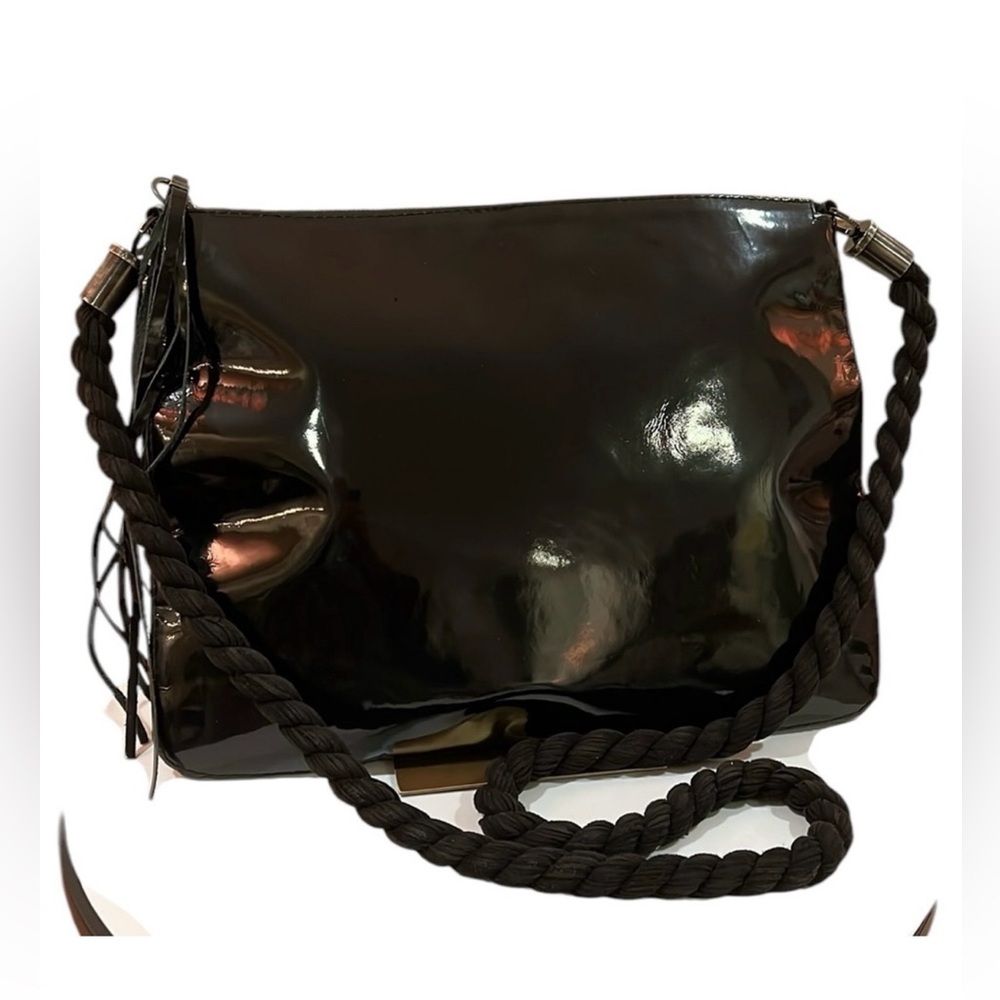 Givenchy Black Patent Crossbody Bag EUC
